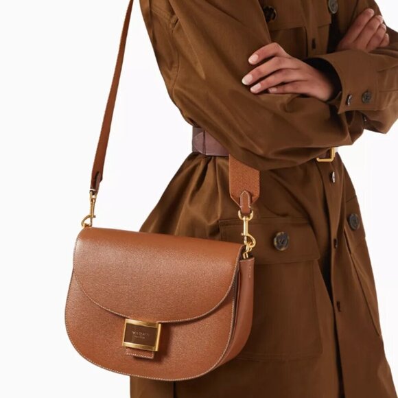 Kate Spade Katy Convertible Saddle Bag Crossbody Brown All Spice Shoulder Straps - Picture 5 of 12